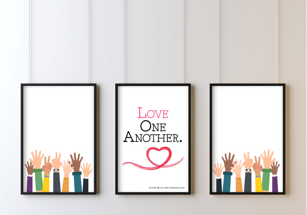 Love One Another in frames